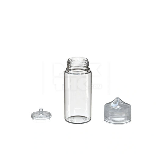 100ML PET REDUCER UNICORN BOTTLE WITH TAMPER EVIDENT BREAK-OFF BAND (CLEAR NATURAL BOTTLE WITH CLEAR NATURAL CLOSURE) - (400 count)