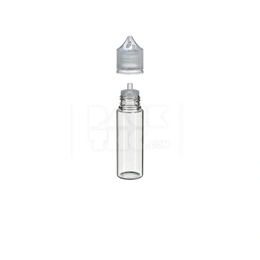 50ML PET REDUCER UNICORN BOTTLE WITH TAMPER EVIDENT BREAK-OFF BAND (CLEAR NATURAL BOTTLE WITH CLEAR NATURAL CLOSURE) - (500 count)