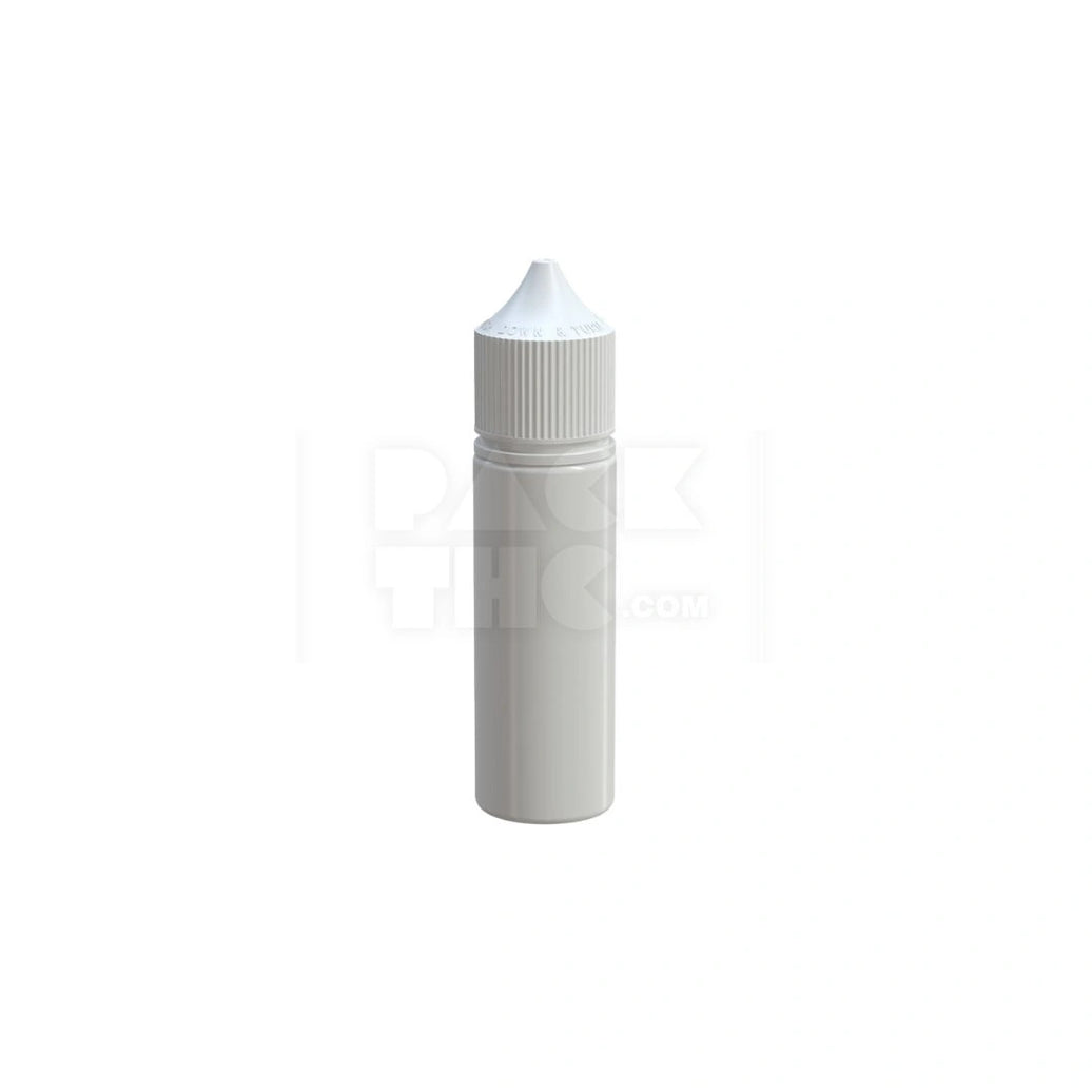 50ML PET REDUCER UNICORN BOTTLE WITH TAMPER EVIDENT BREAK-OFF BAND (OPAQUE WHITE BOTTLE WITH OPAQUE WHITE CLOSURE) - (500 count)