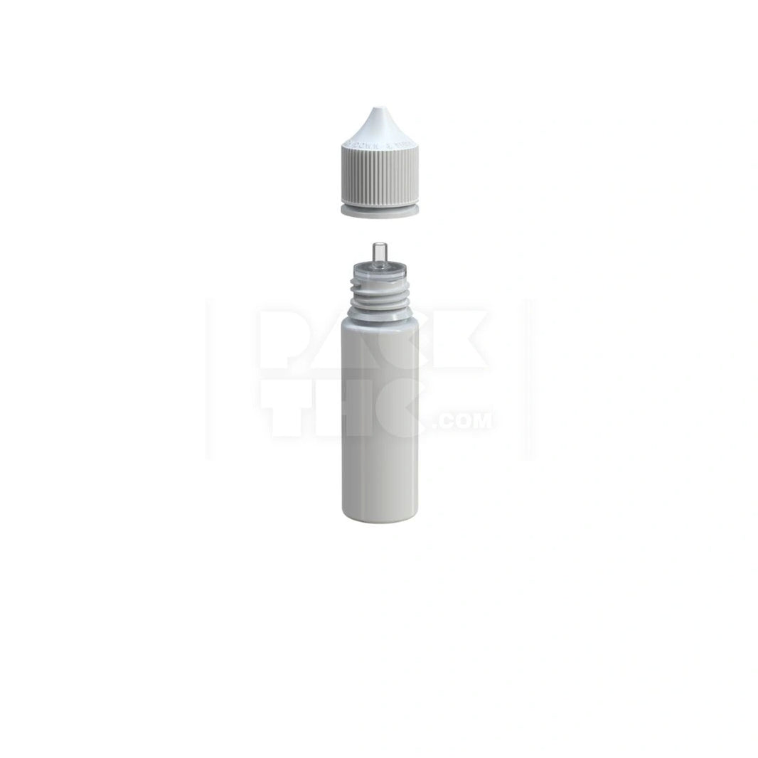 image 50ML PET REDUCER UNICORN BOTTLE WITH TAMPER EVIDENT BREAK-OFF BAND (OPAQUE WHITE BOTTLE WITH OPAQUE WHITE CLOSURE) - (500 count)