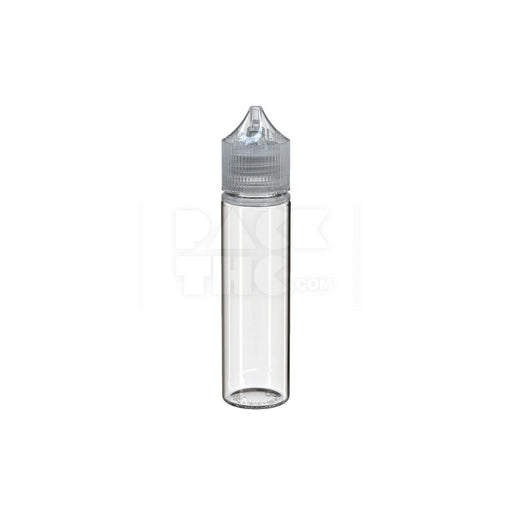 60ML PET REDUCER UNICORN BOTTLE WITH TAMPER EVIDENT BREAK-OFF BAND (CLEAR NATURAL BOTTLE WITH CLEAR NATURAL CLOSURE) - (500 count)