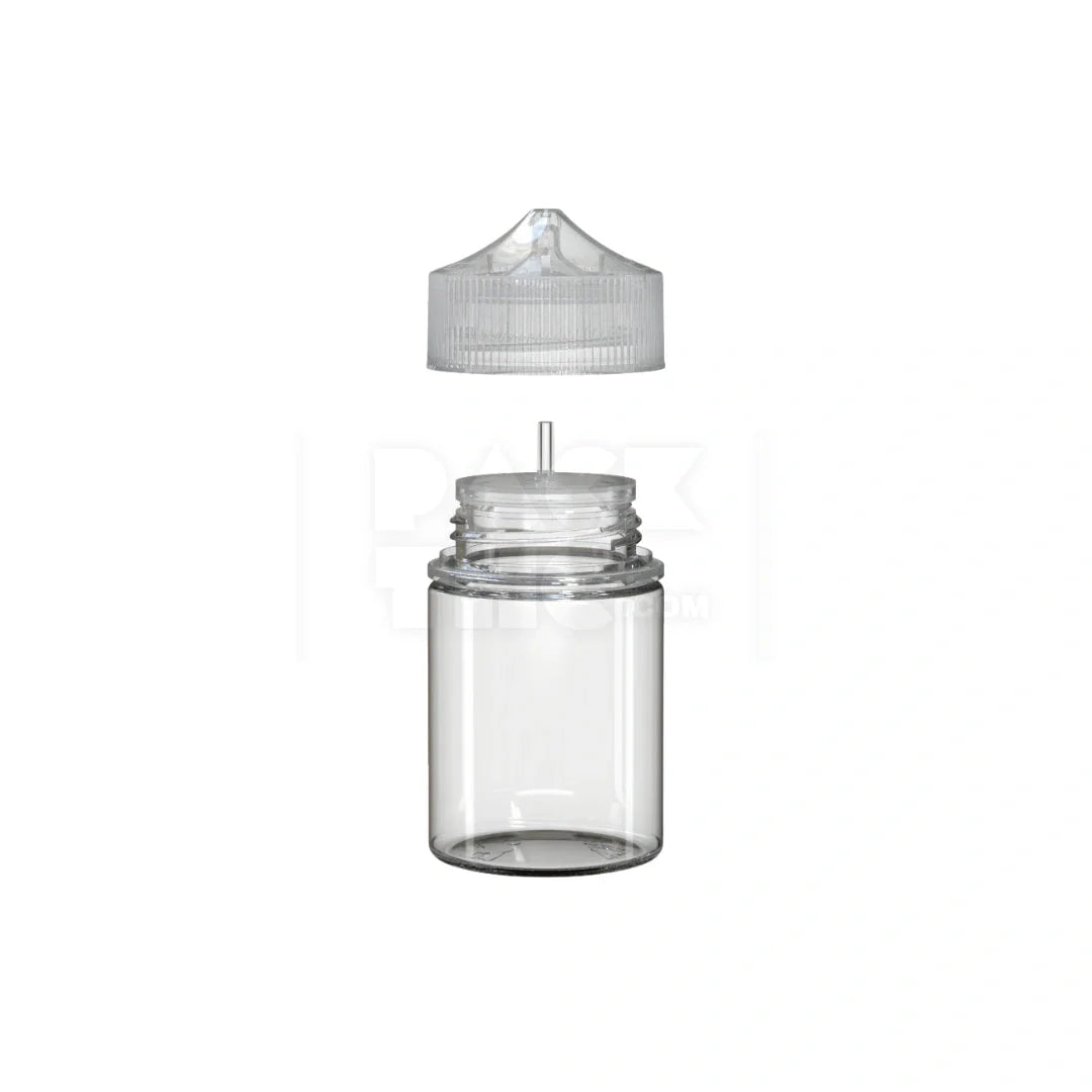 60ml stubby pet unicorn bottle cr clear natural 500 count