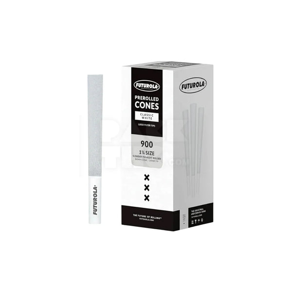 White Futurola Paper Cones - (900 Count)