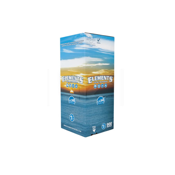 King Size White Elements Rice Paper Cones | Pre-Rolled – Bulk Case (900 Count)