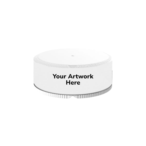 Chubby Gorilla Dual Compartment Pouch Container With Upper Closure – Gloss White with Opaque White Lid