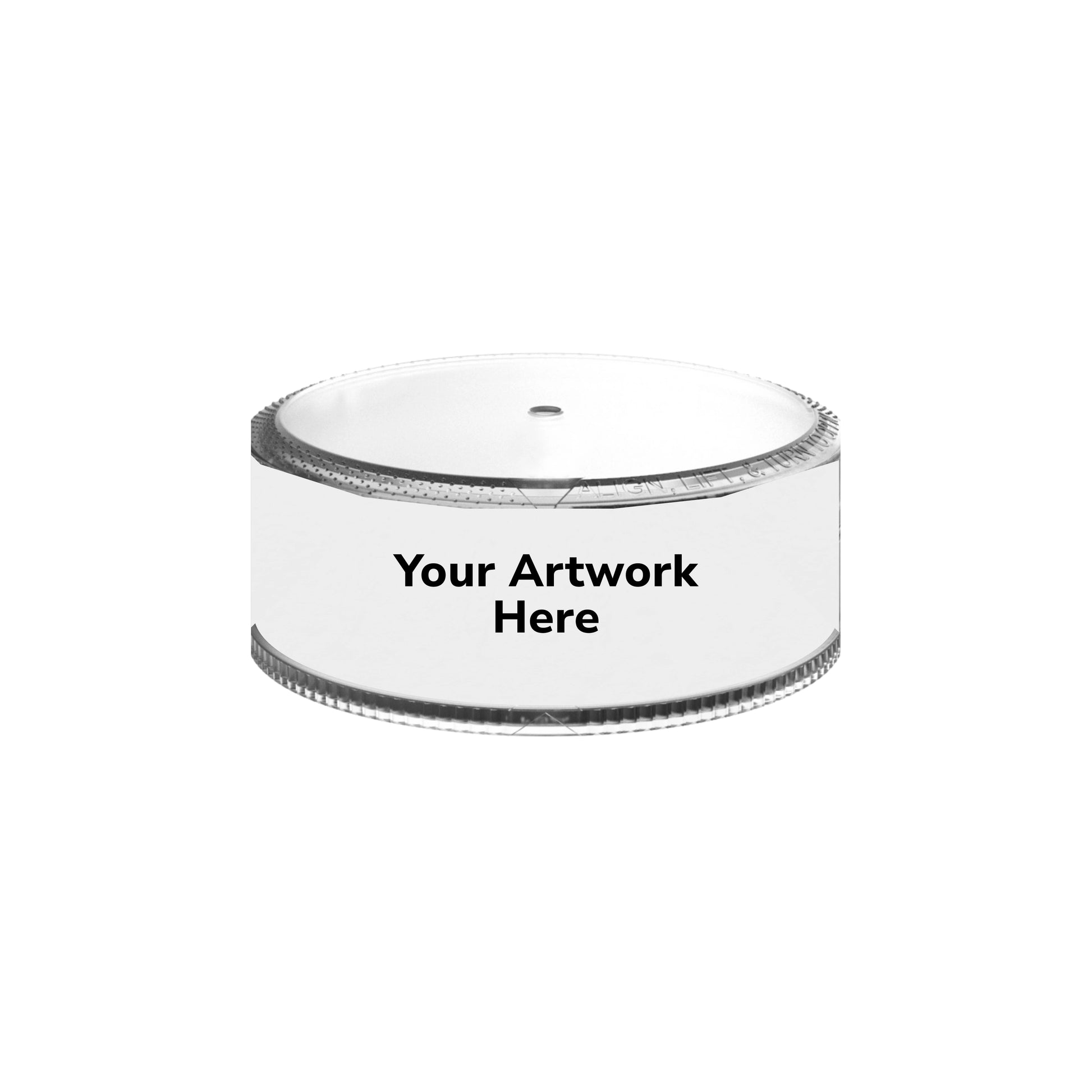dual compartment pouch container gloss clear white lid