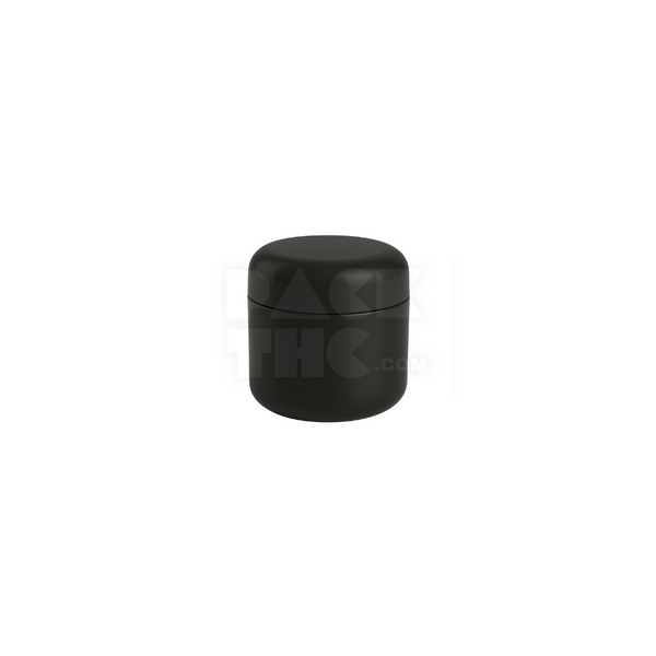 2OZ DOME JARS - BLACK WITH BLACK CAP  - (360 Count)
