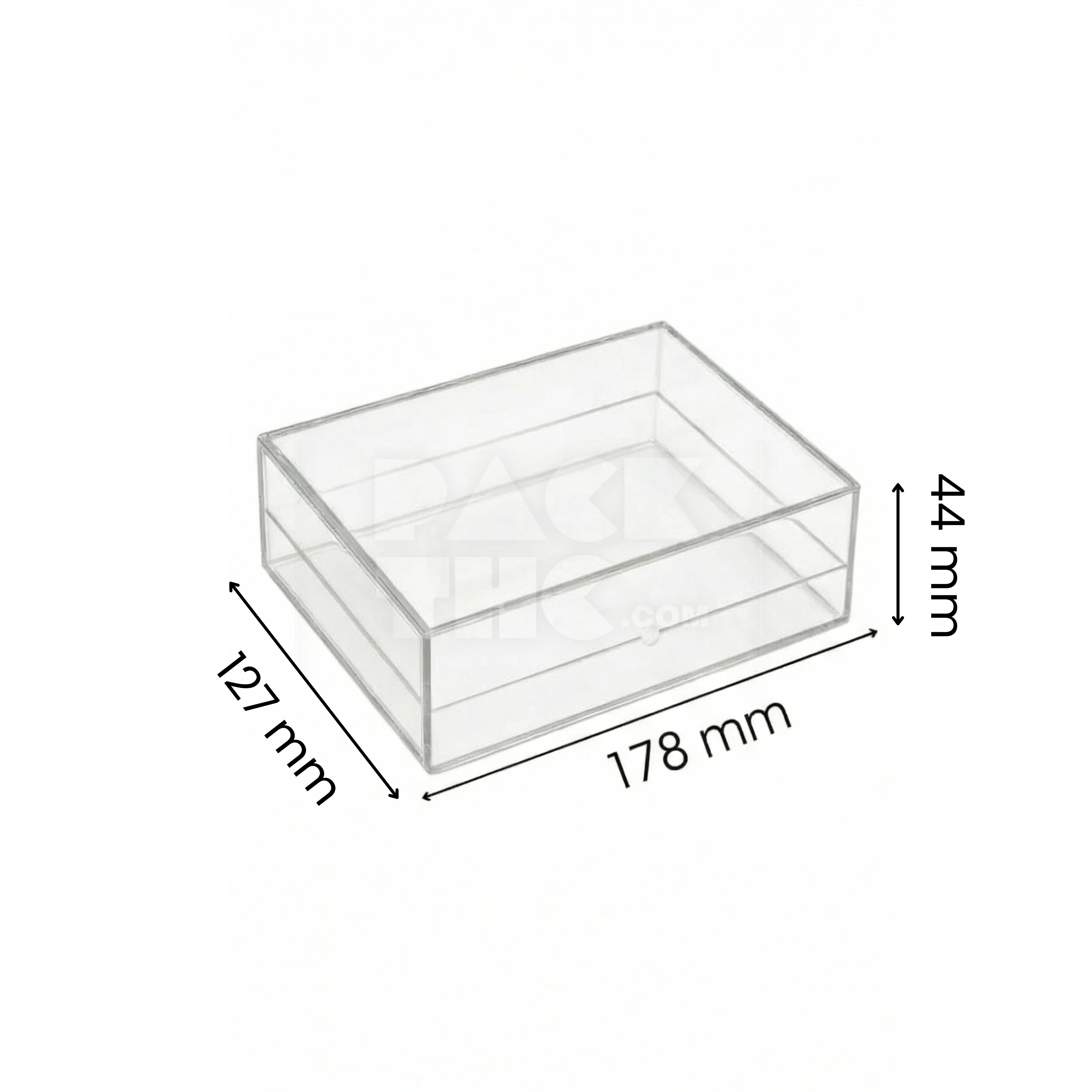 Rectangle Acrylic Storage Box - 7 x 5 x 1 3/4 - (42 Count)