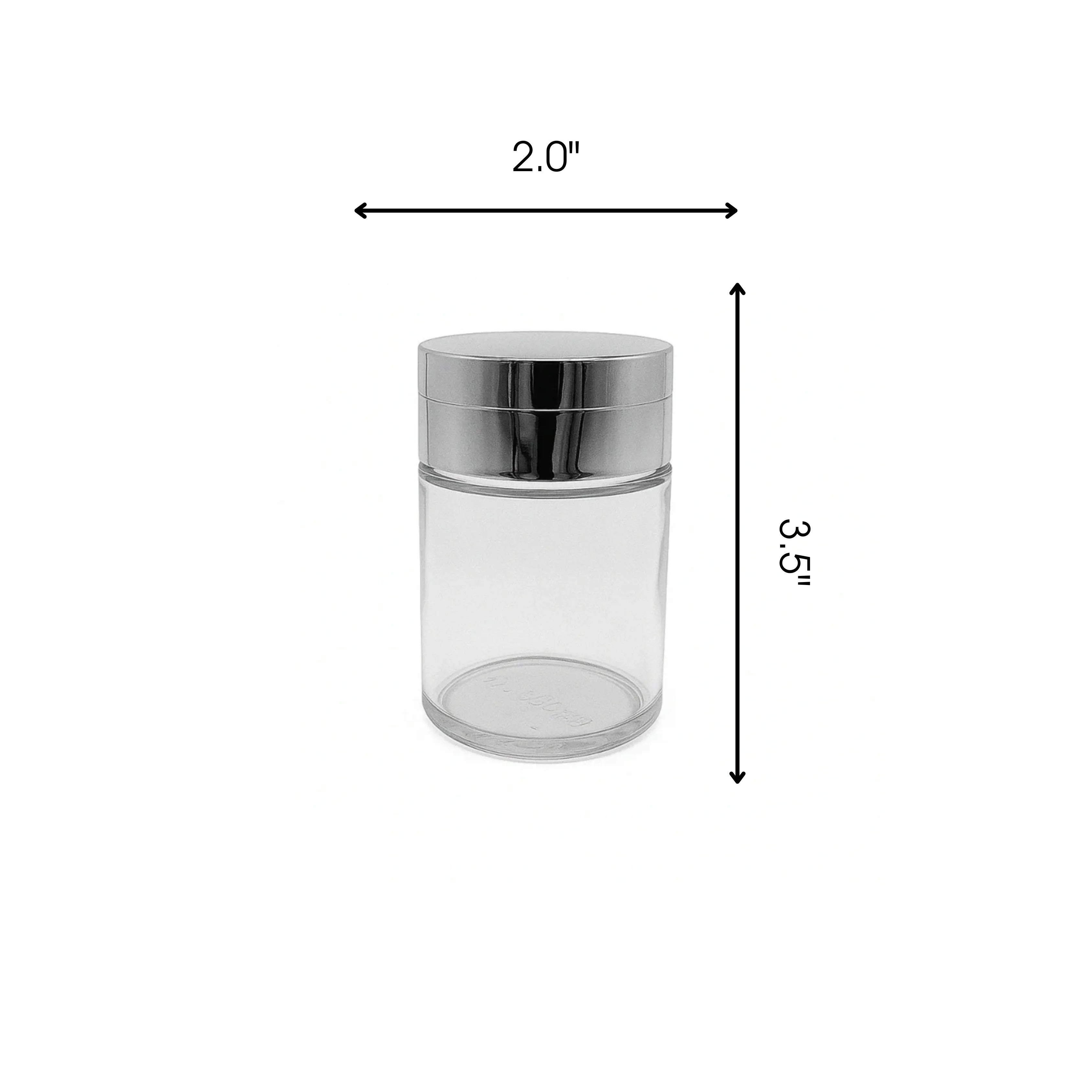 Spice Grinder With 4oz Storage Jar - Metallic Silver - (100)