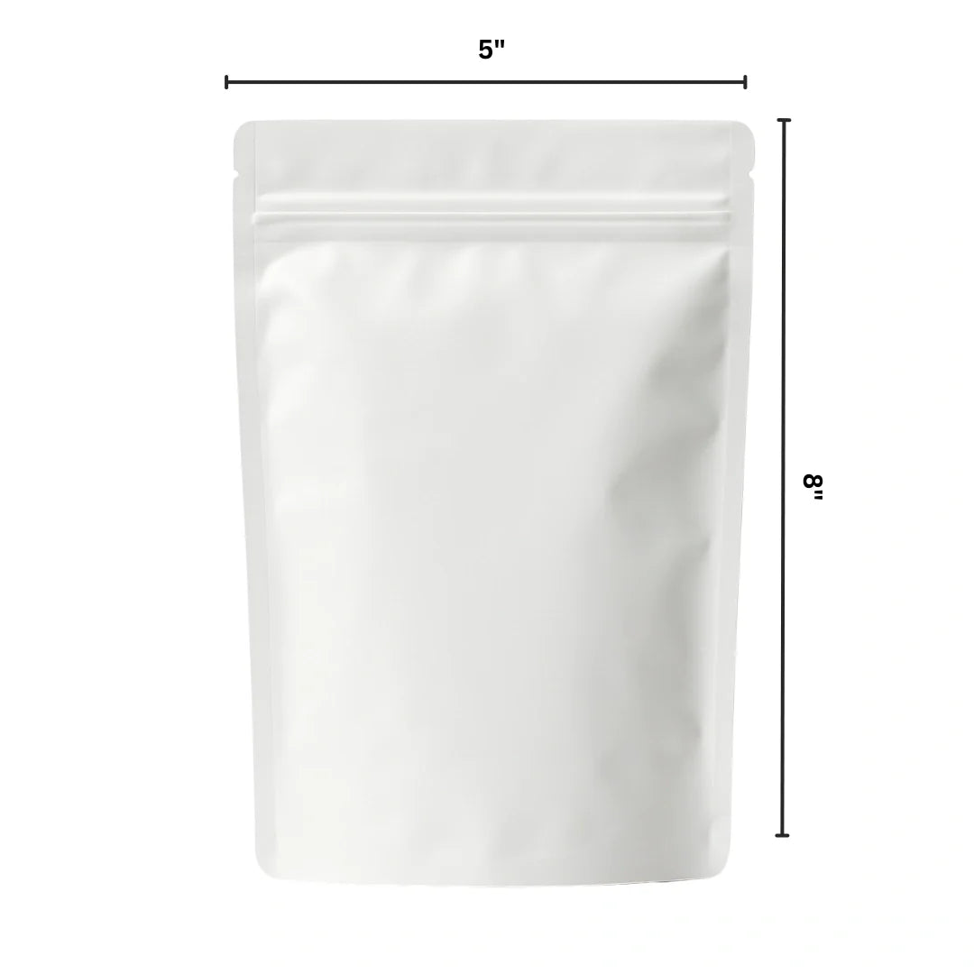 white mylar bags 1 oz
