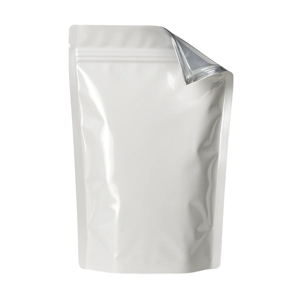 28 Grams White Mylar Bags Fresh-Lock Pouch – 1 oz – Smell Proof Bag (100 Count)