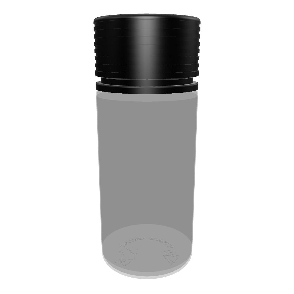 100ml Spiral Bottle Clear Black Lid - (400 count)