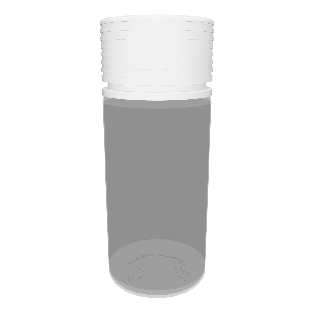 100ml Spiral Bottle Clear White Lid - (400 count)