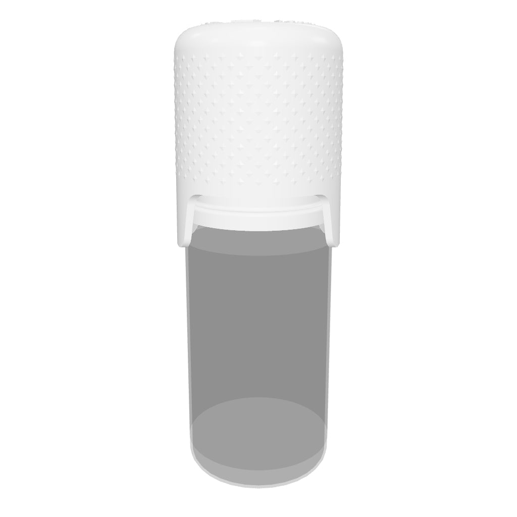 10ml Aviator Bottle Clear White Lid - (1000 count)