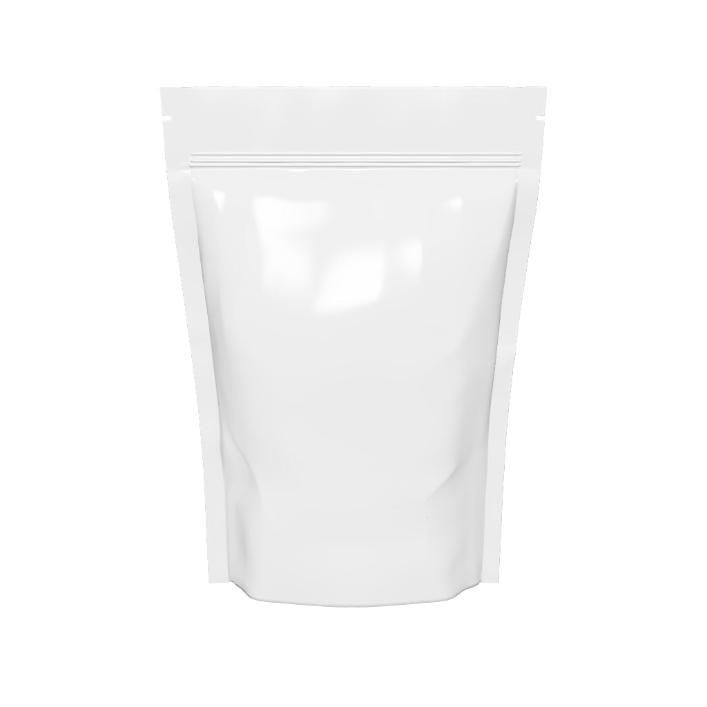 14 Grams White Mylar Bags Fresh-Lock Pouch - 1/2 oz - Smell Proof Bag (100 Count / Case)