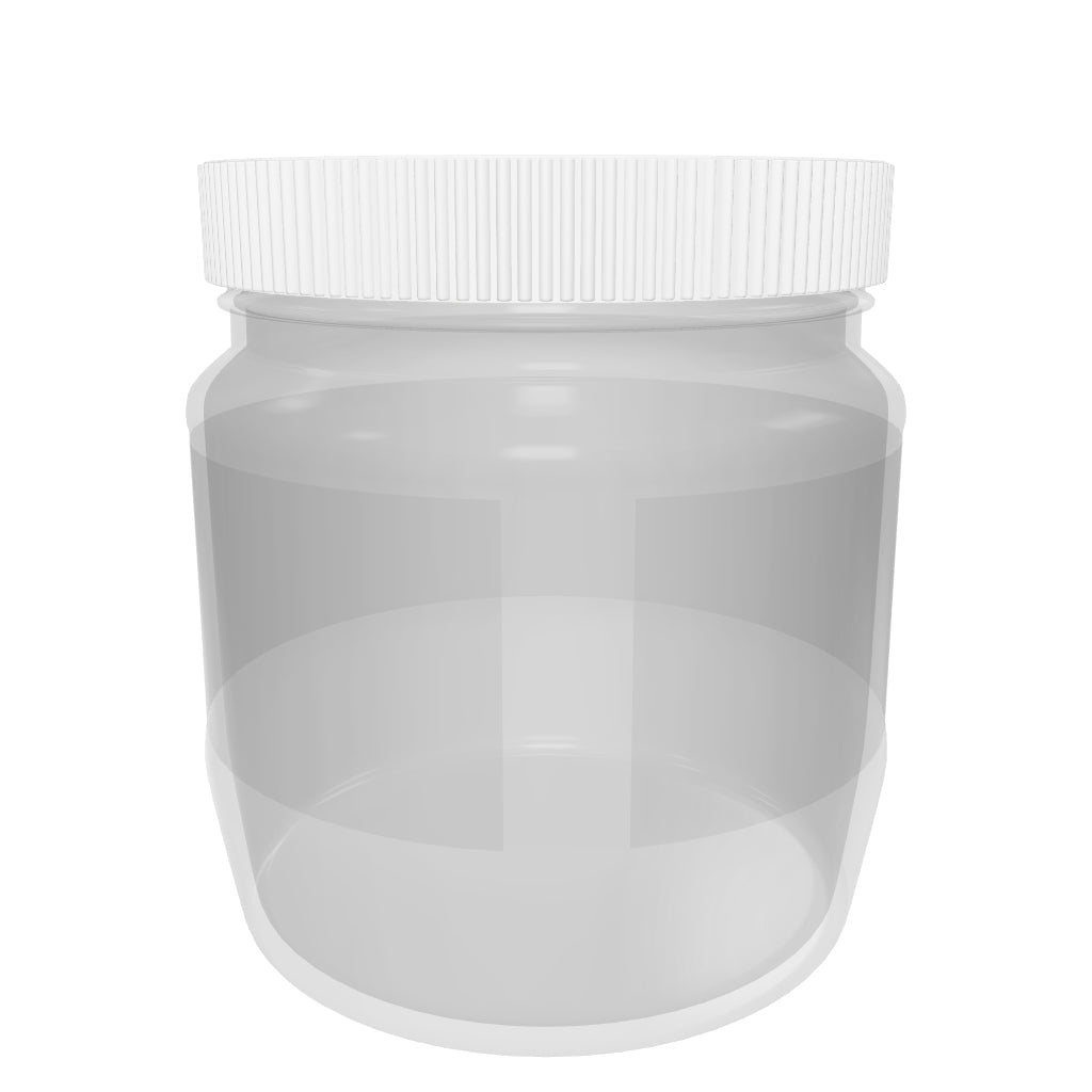8oz Clear PET Round Wide-Mouth Plastic Jar - Clear With White Lid
