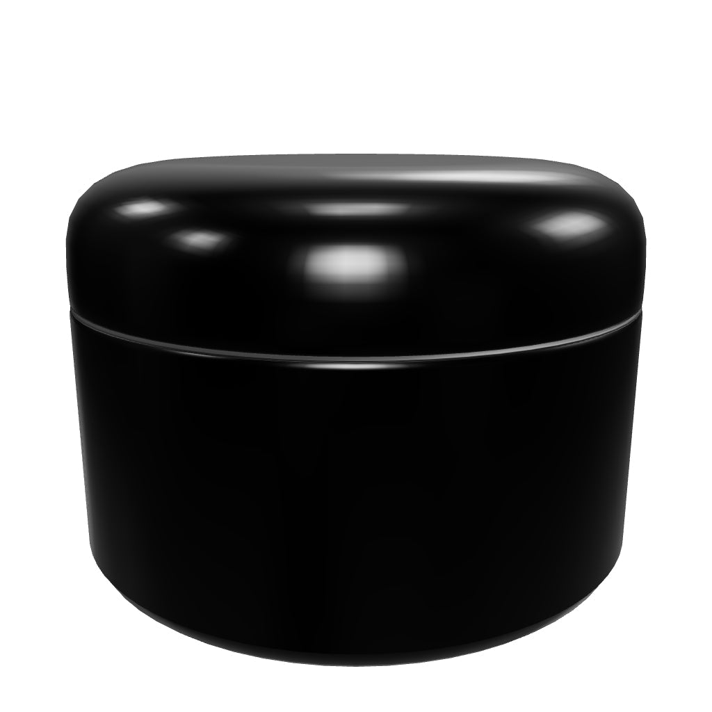 8oz Dome Jar - Black With Black Cap - (120 Count)