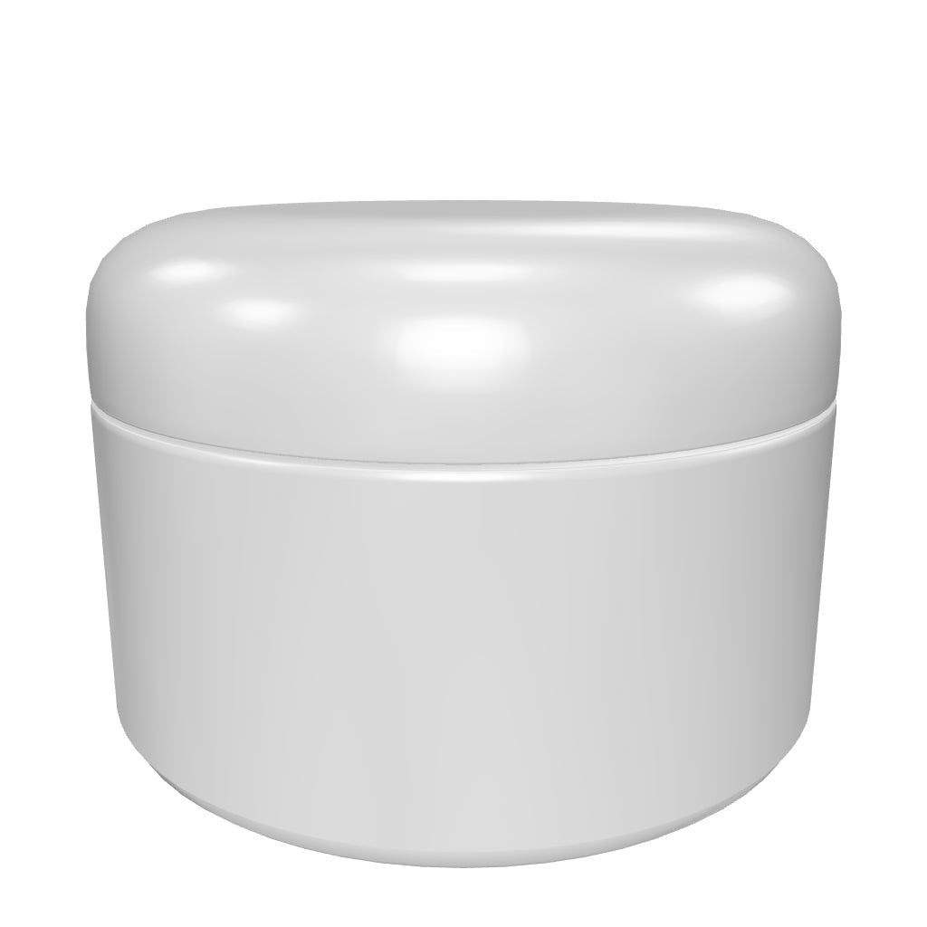 8oz Dome Jar - White With White Cap - (120 Count)