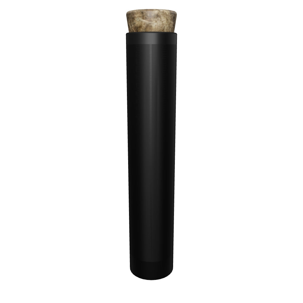 118mm Corked Glass Preroll Tube - Matte Black - (500 Count)