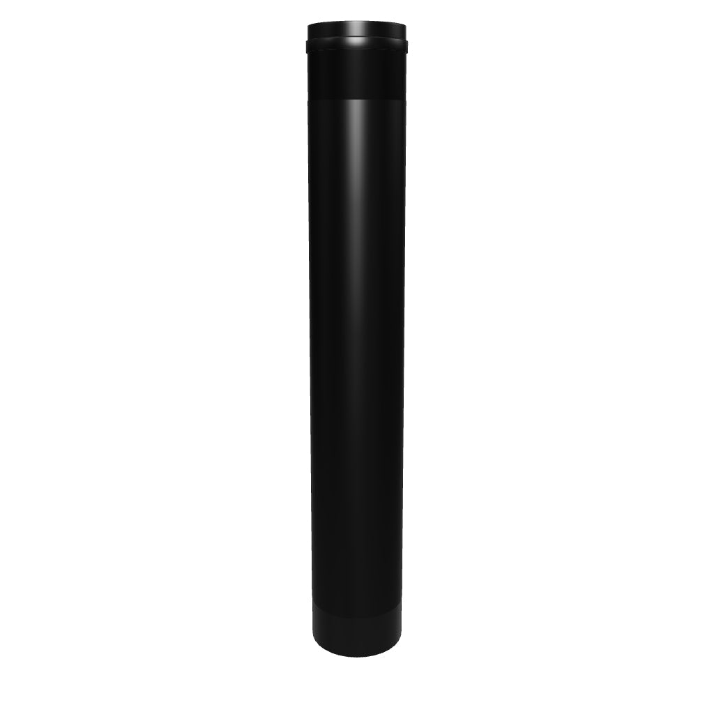 116mm CR Preroll Pop Top Tube - Black - (1000 Count)