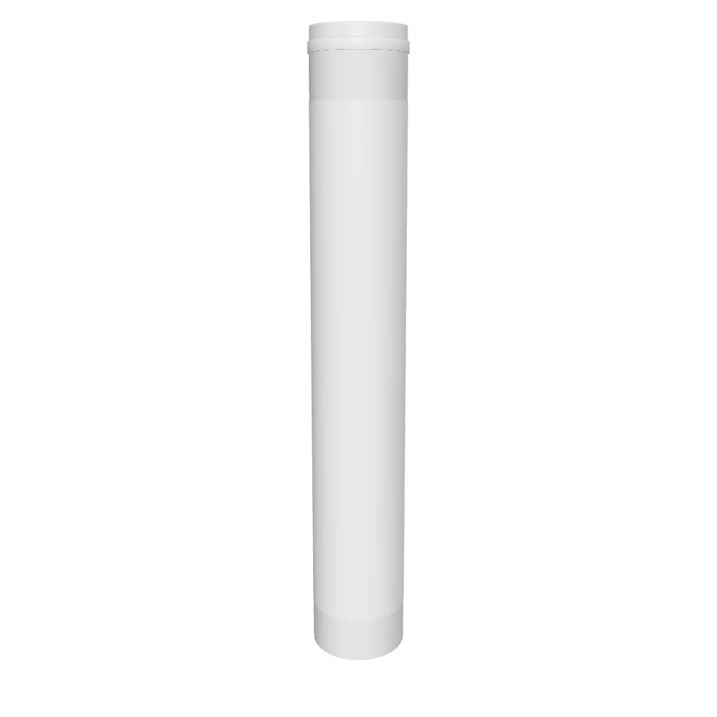 116mm Glass Blunt Tube - White Lid - (500 Count)